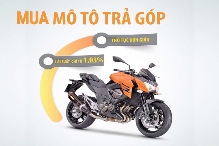 Mua xe mô tô trả góp